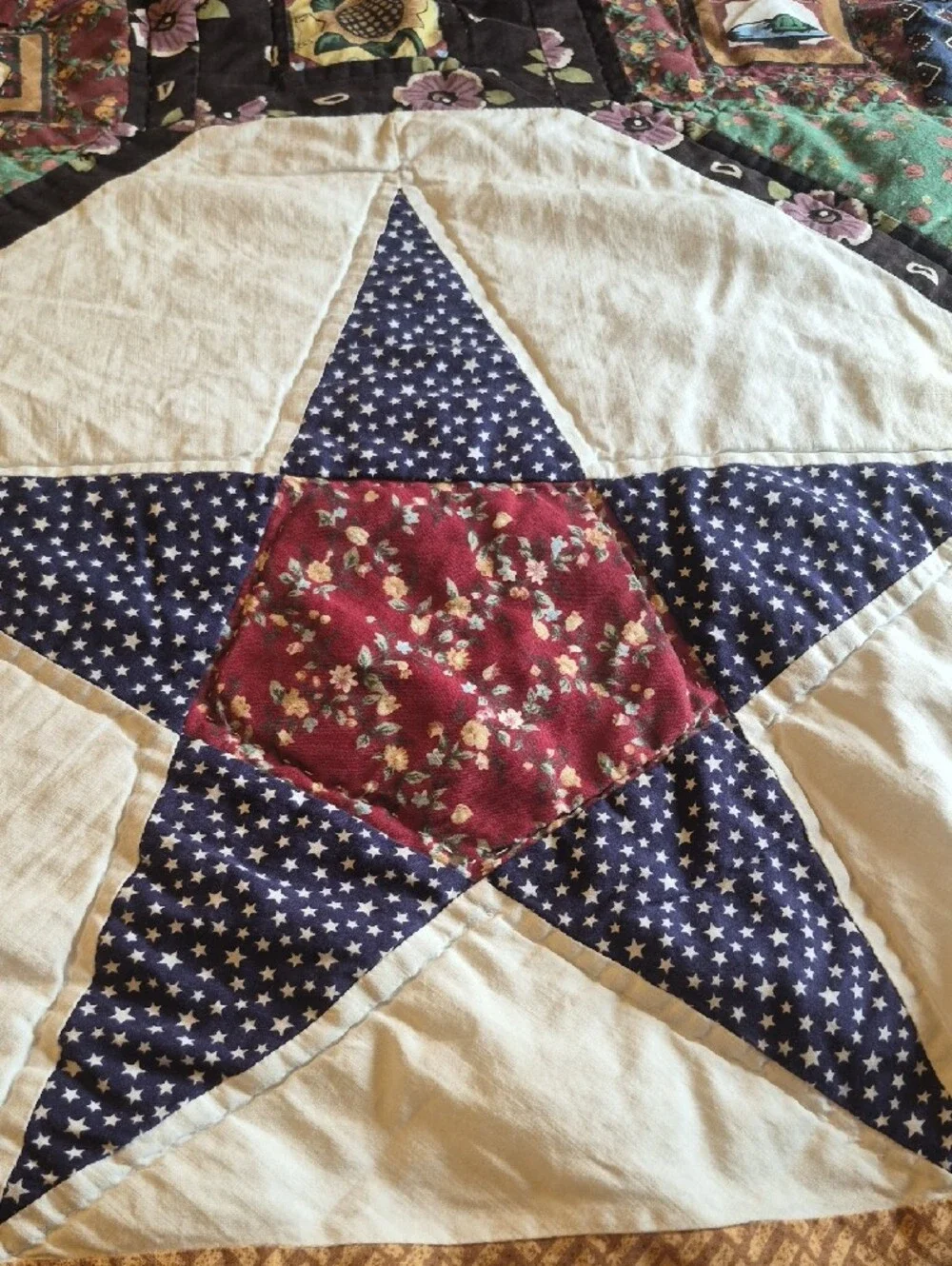 jcpenney Multicolor Patchwork Cottage Quilt with Stars
